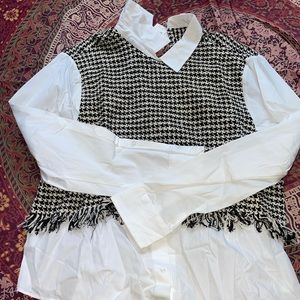 Knit blouse shirt